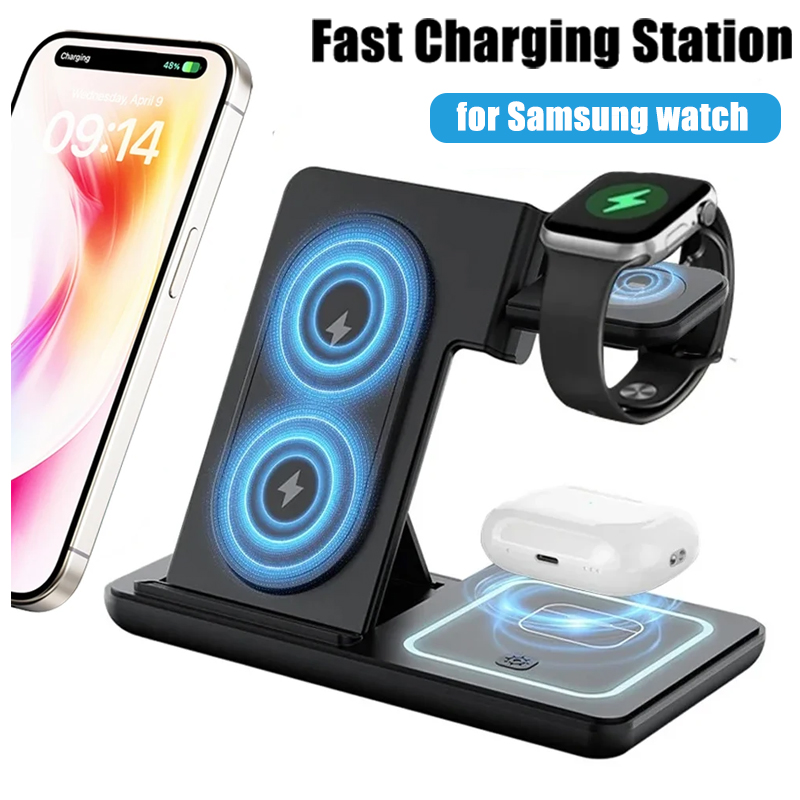 Wireless Charger Watch - 3 in 1 Foldable Wireless Charger