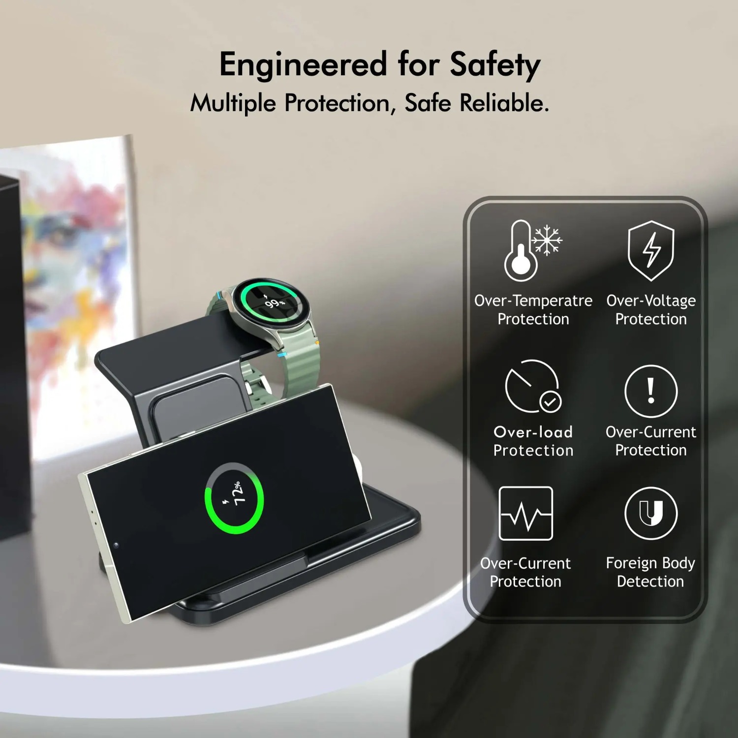 Desktop 3-in-1 Wireless Charge - Wireless Charger Watch review and price