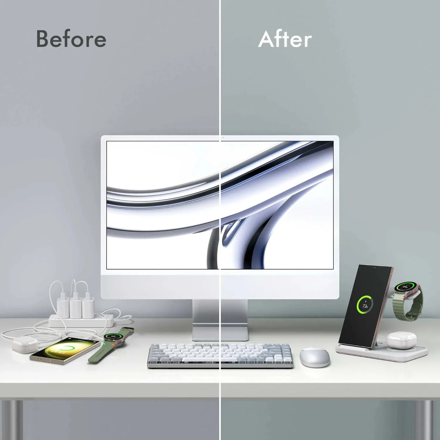 Desktop 3-in-1 Wireless Charge - Wireless Charger Watch review and price