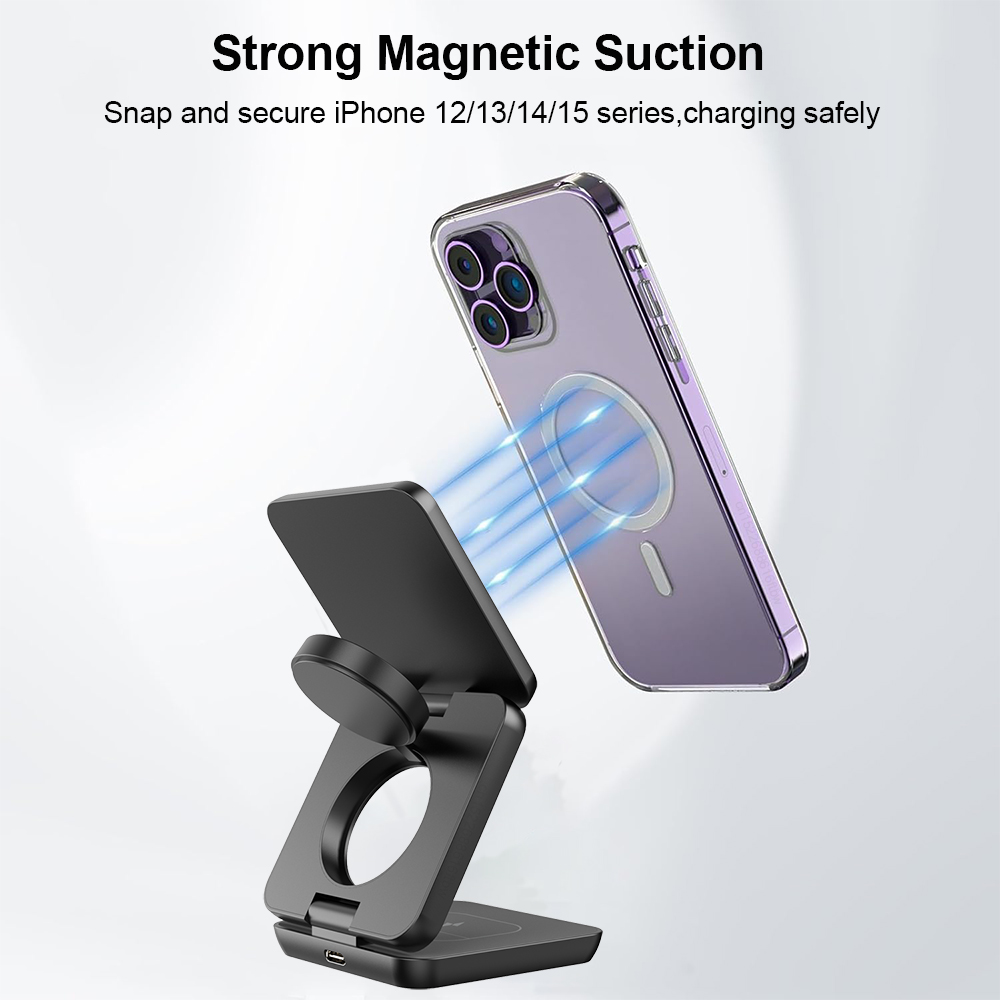 Wireless Charger 3 in 1 Foldab - Wireless Charger Watch review and price