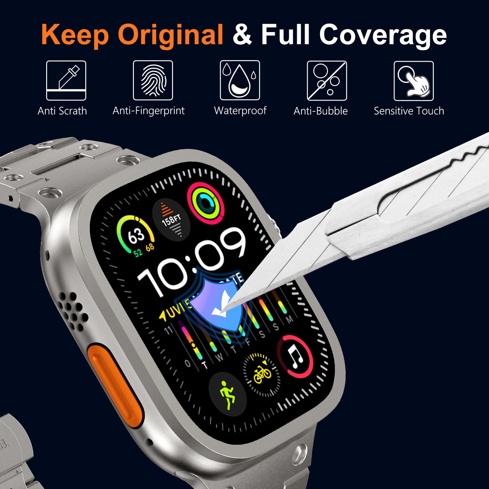 Tempered Glass for Apple Watch - Smartwatch Straps & Accessories review and price