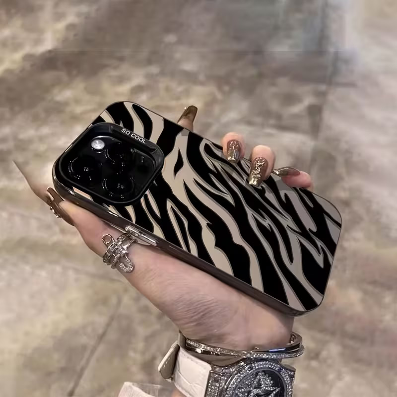 Zebra Pattern Black Advanced I - Apple Iphone 16 review and price