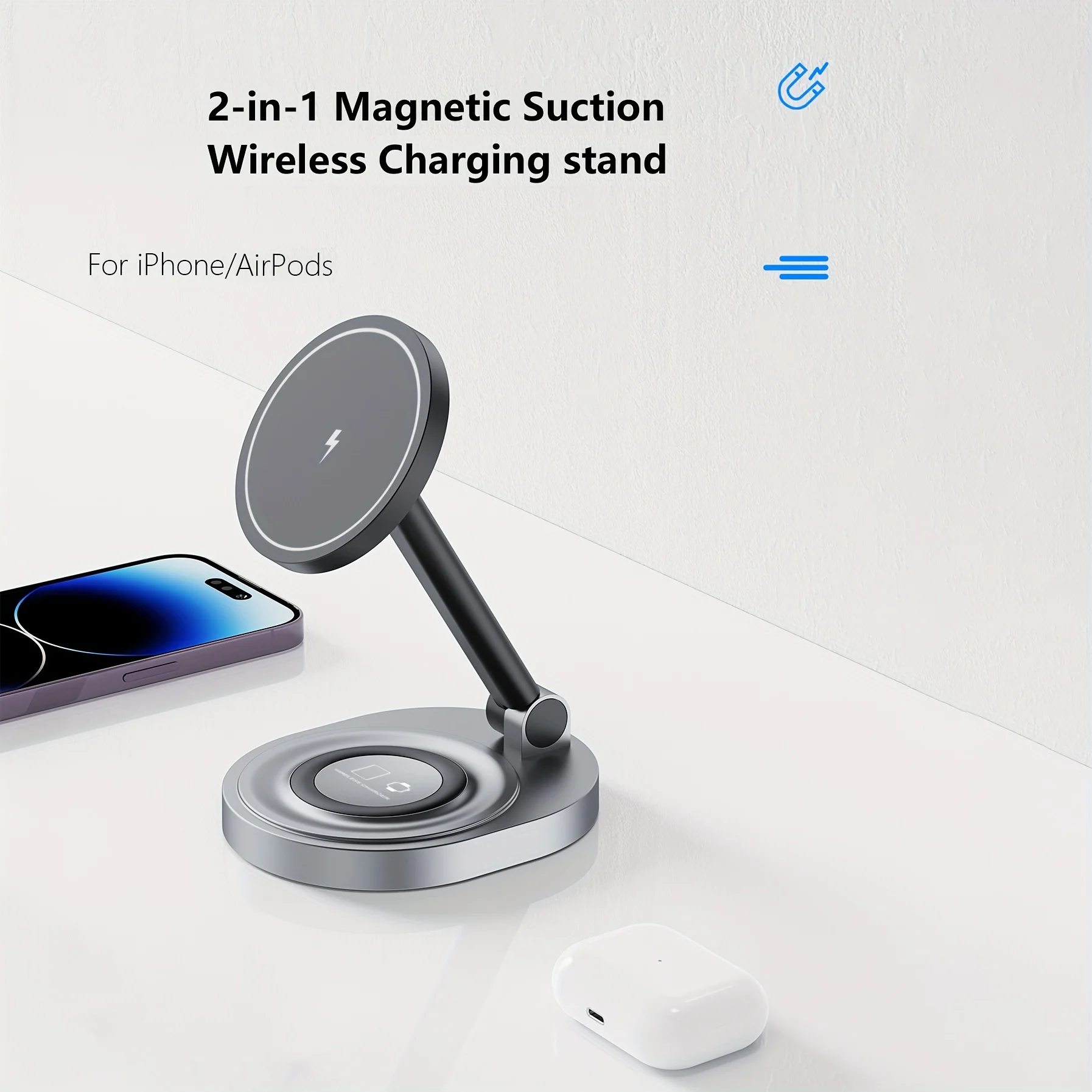 2 In 1 Magnetic Wireless Charg - Wireless Charger Watch review and price
