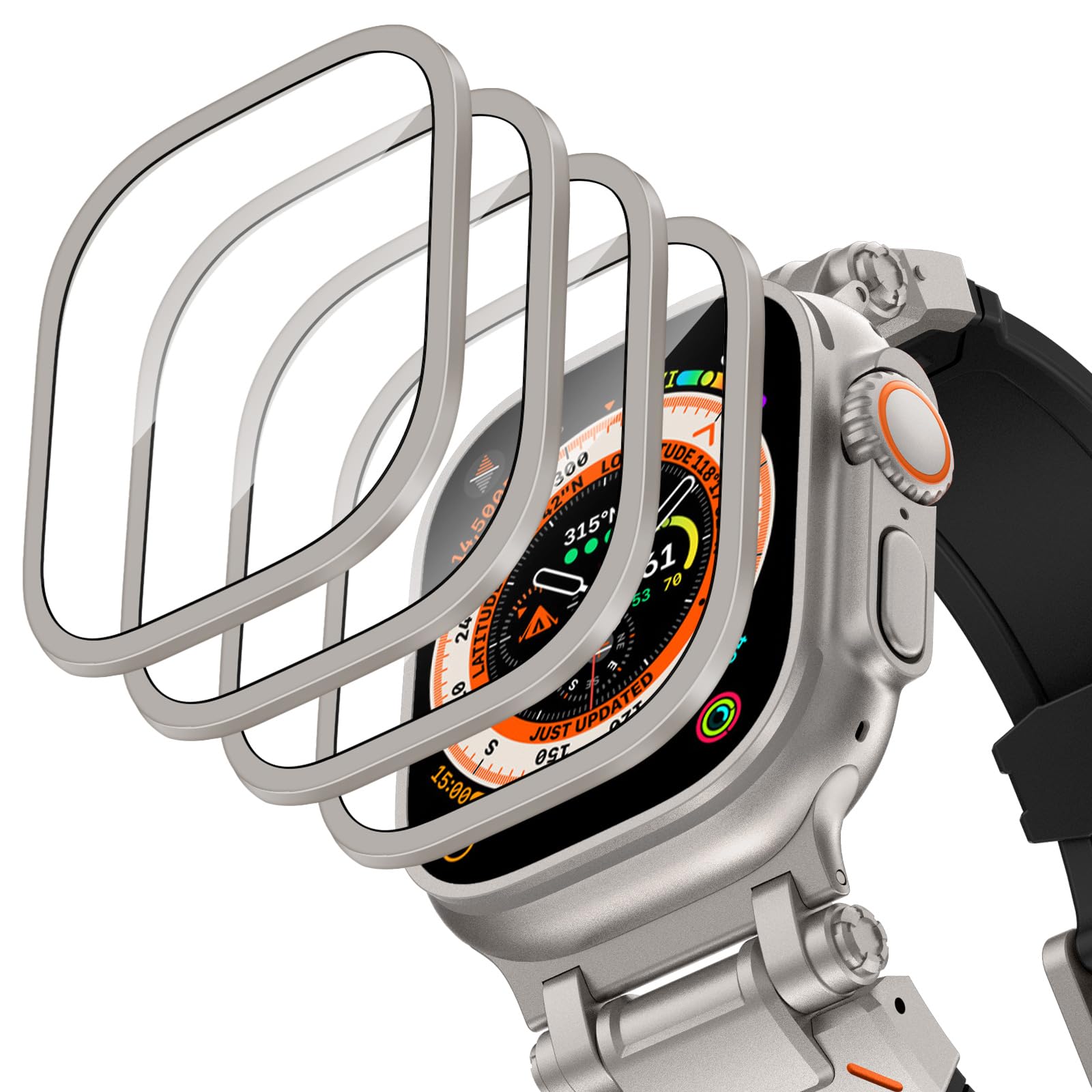 Aluminium Alloy Case+Tempered  - Smartwatch Straps & Accessories review and price