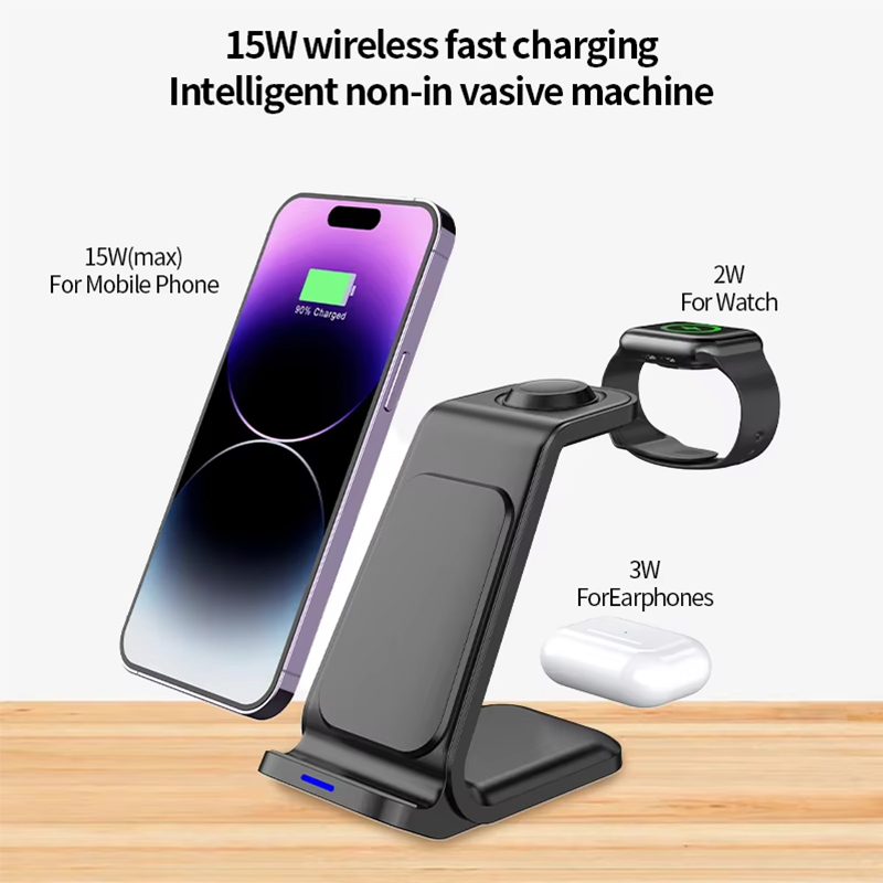 15W 3 in 1 Wireless Charger St - Wireless Charger Watch review and price